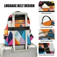 thumbnail image 3 of FORMRS Mini Backpack Purse for Women Travel Daypack Casual Shoulder Bag, Colorful Triangles, 3 of 7