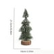 thumbnail image 3 of Mini árbol de Navidad con nieve | Decoración navideña para mesa y ventana | Cedro artificial con base de madera | Decoración festiva de 21 cm, 3 of 6