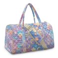 thumbnail image 1 of Garronmavis Large Quilted Duffle Bag for Women, Star Moon Pattern Weekender Bag Overnight Travel Carry On Tote, Gym Dance Bag with Zipper Pockets, 1 of 4
