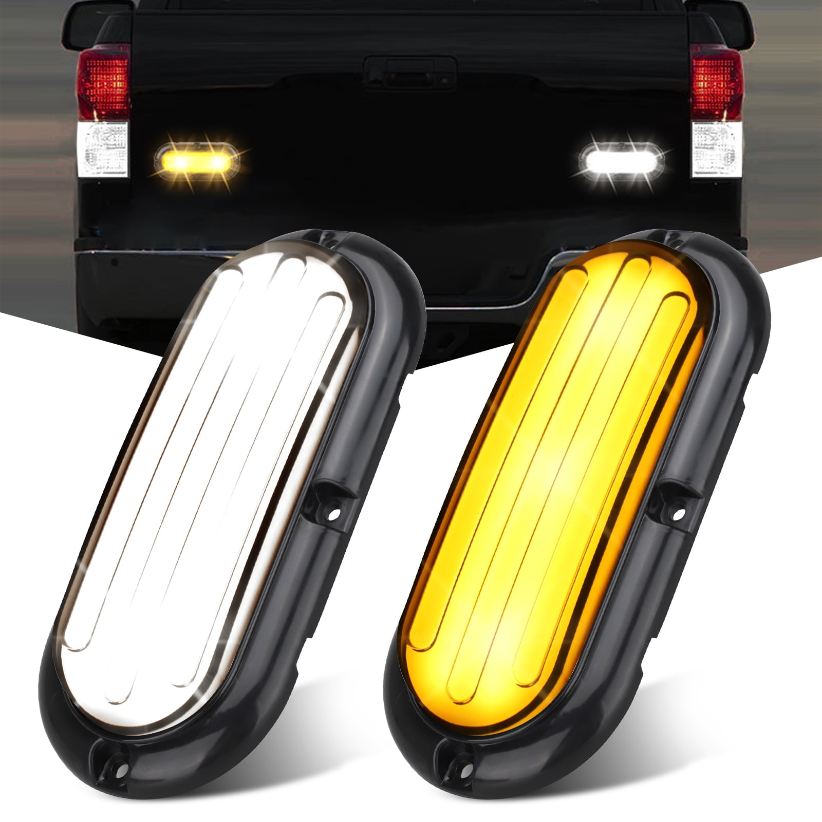 EEEkit 2PCS 74Leds Truck Trailer Rear LED Side Marker Lights Indicator