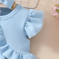 thumbnail image 6 of SUCS 3Pcs Baby Girls Sleeveless Cropped Tops Set Flower Dress Set Lace Jacket Set, 6 of 9