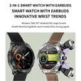 thumbnail image 2 of Reloj Inteligente T95 2 en 1 con Auriculares, Pantalla Táctil de 1.52 Pulgadas, Seguimiento de Ejercicios Acuático IP67, Llamadas BT, Monitor de Oxígeno en Sangre/Sueño/Ritmo Cardíaco/Presión Ar, 2 of 8