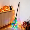 thumbnail image 5 of Halloween Lighted Witches Broom, 3‑Section Assemblable Mesh Broomstick with Colorful Lights, 14*6in, Festive Party Favor Ornament for Outdoor Festival Home Haunted House Halloween Decor, 5 of 8