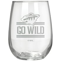 Minnesota Wild Etched 17oz. Rally Cry Stemless Wine Glass