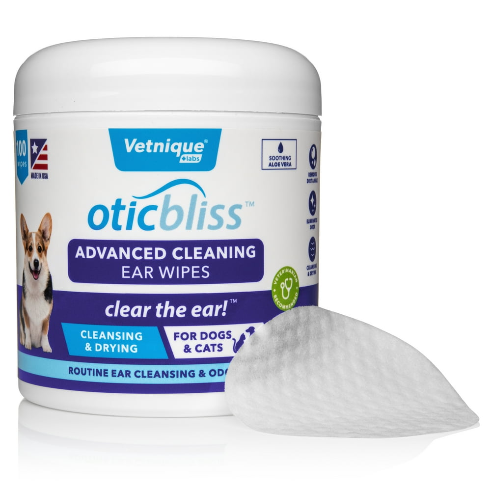 Oticbliss Advanced Cleaning Ear Wipes for Dogs & Cats 100 Ct