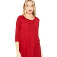 thumbnail image 4 of Women's Relexed Fit 3/4 Sleeve Round Neck A-Line Long Dress, 4 of 4