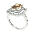 thumbnail image 2 of Halo Engagement Ring for Women - 2.62ct Simulated Champagne Diamond in 14K White Gold Promise Ring, 2 of 6