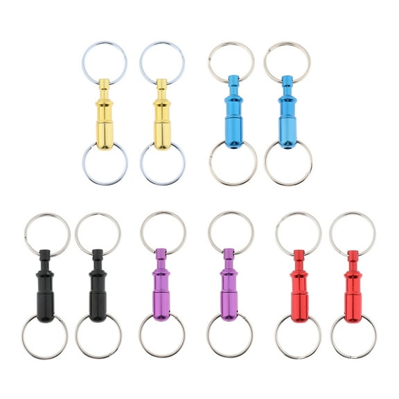 10 Pieces Detachable Pull Apart Quick Release Keychain Key Separate Key