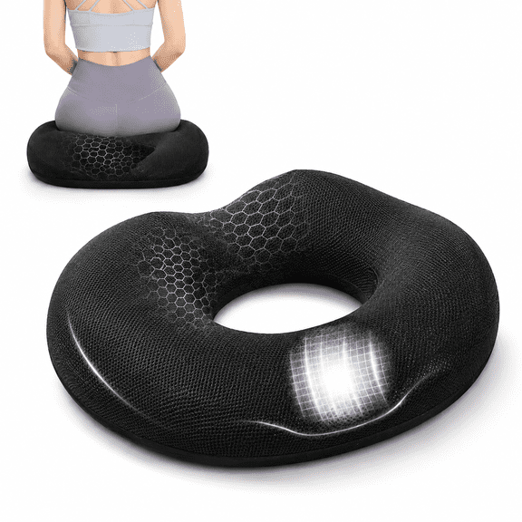 Donut Pillow, Memory Foam Ergonomic Seat Cushion for Office Chair, Tailbone Pain