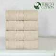 thumbnail image 4 of Elegant Comfort Turkish Cotton Hand Towel Set, 4-Pack, 16" x 28", Highly Absorbent - Soft Bathroom Towels, Ivory, 4 of 6