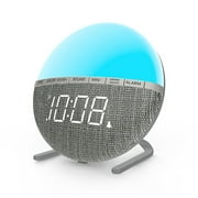 Creative Alarm Clock Mood Light Pluggable with 7 Light Colors and 8 Alarm Bells, Perfect for Gifts