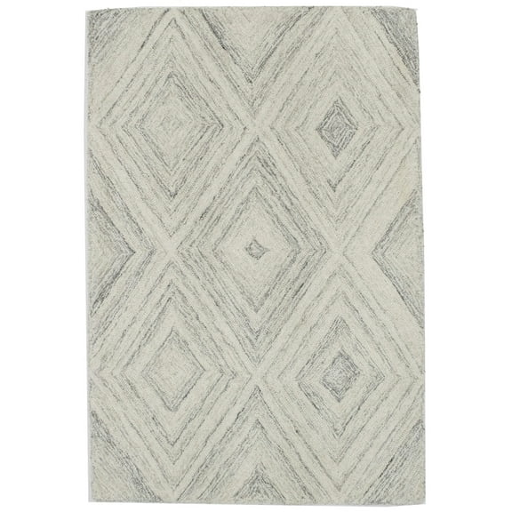 Multicolored Geometric 2X3 Hand-Tufted Modern Rug