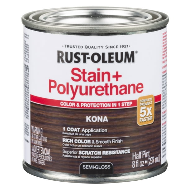 RustOleum Kona Stain & Polyurethane, Half Pint Wood Finish Walmart