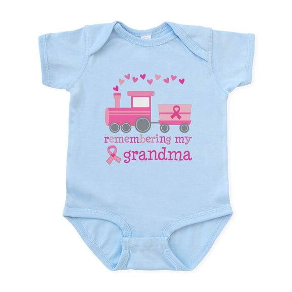 CafePress - Pink Ribbon Remembering Grandma Infant Bodysuit - Baby Light Bodysuit, Size Newborn - 24 Months