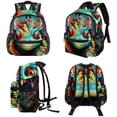 thumbnail image 4 of Chameleon Traveling Backpack with Adjustable Shoulder Strap, Large Capacity, Printed Design, Lightweight, Suitable, School Backpack Set, Large Backpack., 4 of 6