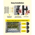 thumbnail image 5 of KFFKFF Single Folding Security Gate, Lockable Scissor Gate with Swivel Casters, Steel Retractable Gate for Entryways, Garages, Warehouses, and Pools, 70.87 x 63.39 in (W x H), 5 of 9