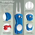 thumbnail image 3 of Herramienta de reparación Golf Divot Skylety Metal con marcador de bolas, 4 unidades, 3 of 6