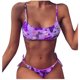 thumbnail image 4 of Bikini con estilo para mujer con almohadilla en el pecho sin soporte de acero Correa cómoda Traje de baño dividido Conjunto de dos piezas para la playa OAVQHLG3B Store lin121212, 4 of 4