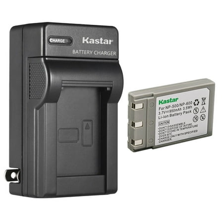 Image of Kastar 1-Pack Battery and AC Wall Charger Replacement for Konica DR-LB4 Minolta NP-500 NP-600 Battery Konica Revio KD-310 KD-310Z KD-400Z KD-410Z KD-500Z KD-510Z Minolta DiMage G400 G500 G600 Camera