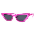 thumbnail image 2 of Bright Neon Colorful Sunglasses Geometric Trapezoid Shape UV 400 Pink, 2 of 4