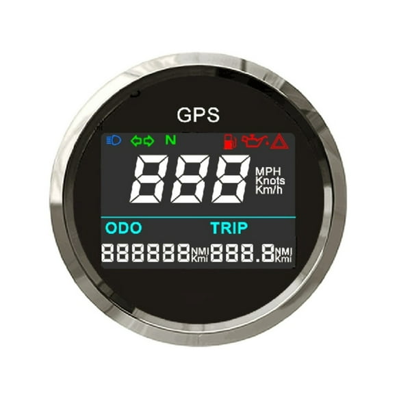 52mm Digital Gps Speedometer Odometer 0~999 Mph Knots Km/h 316 Stainless Steel Adjustable Speed Gauge For Car Motorcycle Boat ,Wide Applicability