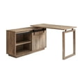 thumbnail image 6 of CoSoTower Desk L-Shaped Workstation Home Office Attached Storage Credenza Sliding Barn Door Finished on The Back Reversible Hazelnut, 6 of 8