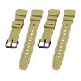 thumbnail image 4 of Rubber Wrist Stainless Steel Buckle 1.8cm Width Wrist Watchstrap Watch Yellow Black, 4 of 7