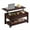 Red-Brown, variant on GALAXHERO Coffee Table, 39" Lift Top Coffee Table with Hidden Storage and Storage Shelf for Living Room, Espresso
