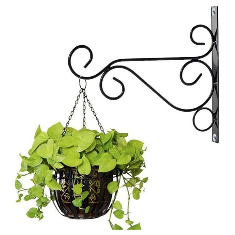 10 inch Mkono 2 Pack Wall Hook Hanging Plant Bracket Decorative Straight Plant Hanger for Bird Feeders Lanterns Planters Wind Chimes Indoor Outdoor 