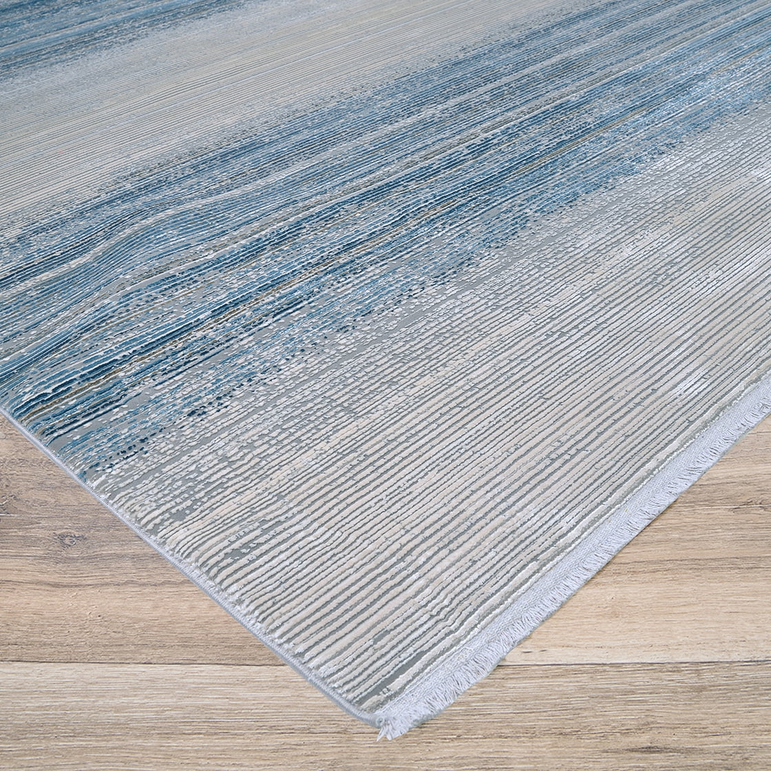 Couristan Siena Ombre 6'6" x 9'6" Blue-Gold-Ivory Area Rug