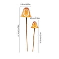thumbnail image 2 of 2 Pack Vintage Iron Mushroom Ground Stake, Painted Metal Garden Ornament Flower Bed Planter Porch Yard Landscapes Decor, 2 of 5