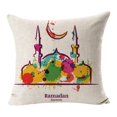 thumbnail image 1 of Housse de Coussin Décoration Ramadan Lune Étoile Dorée Eid Mubarak Housse de Coussin Festive, 1 of 3