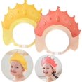 thumbnail image 1 of 26-27 Baby Shower Cap ,Visor Hat for Eye and Ear Protection for 0-9 Years Old Children Cute Crown Shape Makes The Baby Bath More Fun, 1 of 5