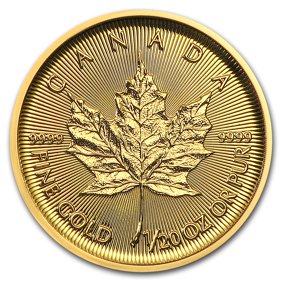 2018 Canada 1/20 oz Gold Maple Leaf BU