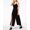 Black, variant on Juniors Adjustable Crisscross Jumpsuit Black S