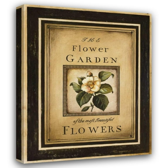 Kimberly Poloson 26x32 Gallery Wrapped Canvas Wall Art Titled - Flower Garden I