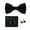 Black, variant on Dbuoem 1 Set Men Bow Tie Kit Bow Tie Kerchief Cufflinks Set Weddings Business Events Outfit Accessories