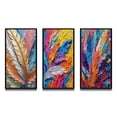 thumbnail image 2 of Designart "Exquisite Boho Glam Gold Feather Painting III" Feathers Framed Wall Art Set Of 3 - Gold Modern Frame Gallery Wall Set For Home Decor, 2 of 6