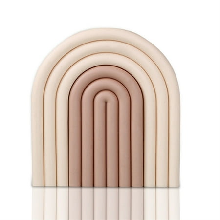 

Rainbow-shaped Insulation Coasters Bottles Mats Reusable Heat-resistance Thicken Anti-scalding Placemat Kitchen Accessories Beige