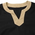 thumbnail image 6 of JOANKDMI Men's Renaissance Viking Tunic Long Sleeve Medieval Shirt Vintage V Neck Pirate Costume Classic LARP Top for Halloween Themed Party Cosplay Festivals, S-5XL, 6 of 6