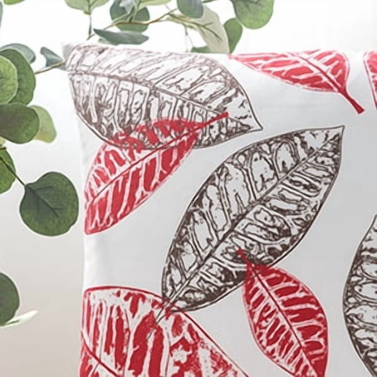 Phantoscope 18x18 Decorative Throw Pillow Covers, Red, Set of 4