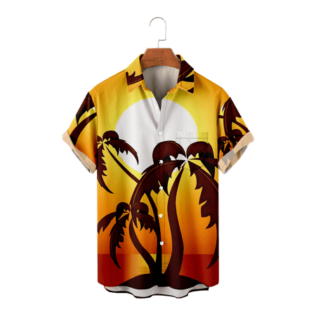 

MLFU Unisex Hawaiian Shirts Short Sleeve Funny Chest Pocket Tees Retro Polo Shirts for Teen and Adult
