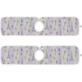 thumbnail image 2 of Coolnut 2 PCS Faucet Splash Catcher, Lavender Flowers and Eiffel Tower Microfiber Cloth Kitchen Faucet Absorbent Mat Sink Splash Guard Faucet Mat Sink Water Absorbent Mat for Kitchen, 14"x5", 2 of 7