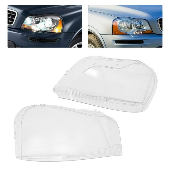 For 2006-2014 Volvo XC90 2.5L 3.2L Clear Car Headlight Lens Direct Replacement Cover Lampshade Pair