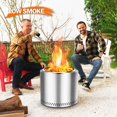 thumbnail image 3 of Red Mountain Valley 19 inch Portable Wood Burning Smokeless Fire Pit 360° Warm Spreading with Removable Ash Pan, Outdoor Fireplaces for Camping, Backyard, Garden, Patio, Silver, 3 of 9