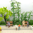 thumbnail image 2 of 20Pcs Model Train HO N O Scale 1:150 Bench Chair Model Settee Street Park Layout Plastic Crafts,Garden/Railway Layout, 2 of 7