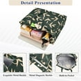 thumbnail image 3 of FORMRS Womens Corduroy Tote Bag Crossbody Shoulder Handbag with Pocket, Green Leaves, 3 of 7