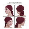 thumbnail image 2 of osvyo Chemo Hats Head Scarves Covers for women Slip On Bamboo Headwear Wine, 2 of 7