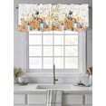 thumbnail image 4 of Watercolor Pumpkin Valances for Windows Fall Plant Leaf Thanksgiving Gold Glitter Rod Pocket Curtains Valance Short Window Treatment Drapes for Living Room, Bedroom Bathroom 42"&nbsp;W x 12" L, 4 of 5
