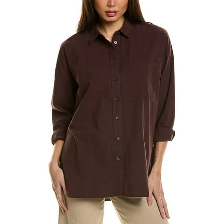Madewell womens Oversized Patch Pocket Shirt, XS, Brown